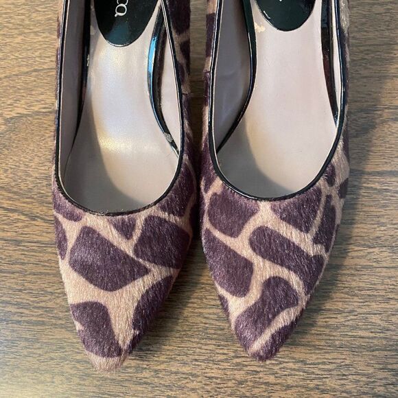 Nine & Co Leather Faux Animal Pattern Pumps SZ 5 - Picture 7 of 12